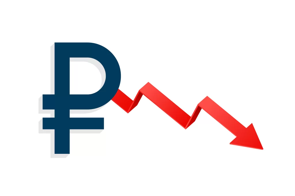 russian currency collapse downfall ruble pricess